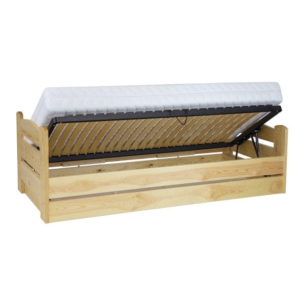 Łóżko sosnowe LK 144 BOX prezentacja