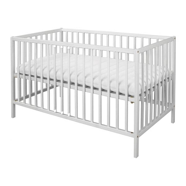 Łóżeczko bukowe LK 143 bielony