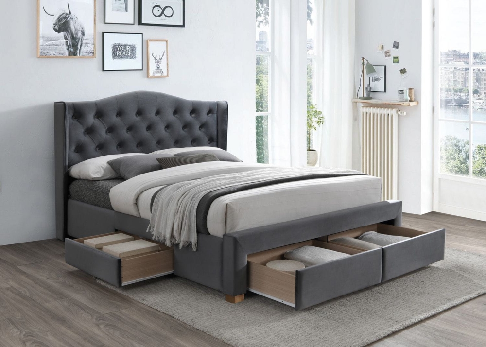 Łóżko tapicerowane Aspen Velvet II