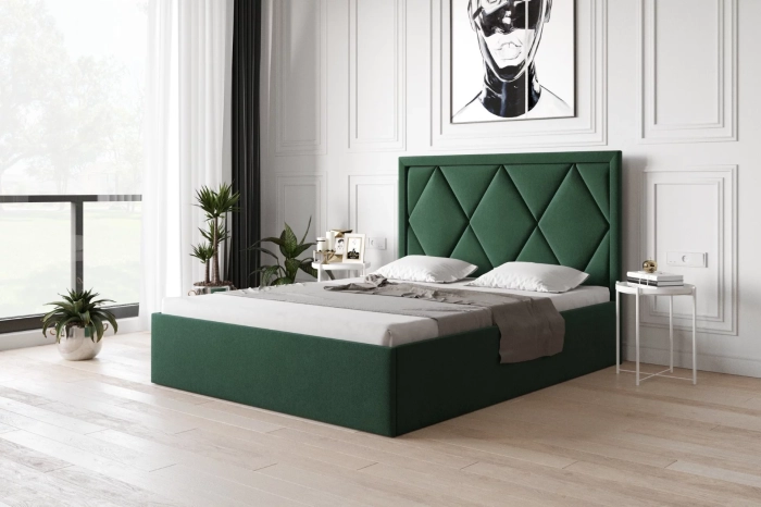 Zagłówek tapicerowany Z67 w zieleni wizualizacja