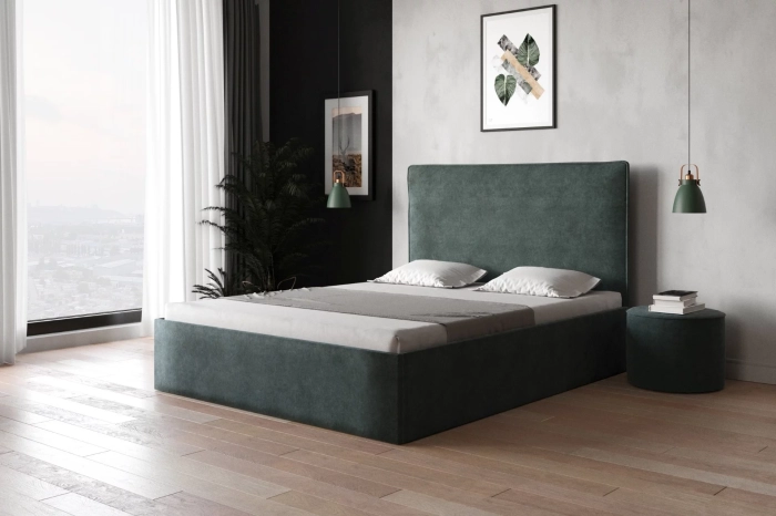 Zagłówek tapicerowany Z92 w zieleni prezentacja