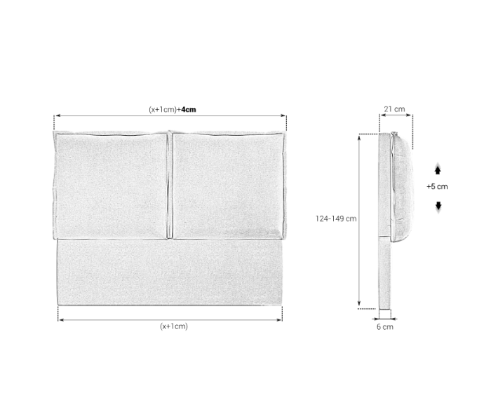 zagłówek tapicerowany Z97 wymiary