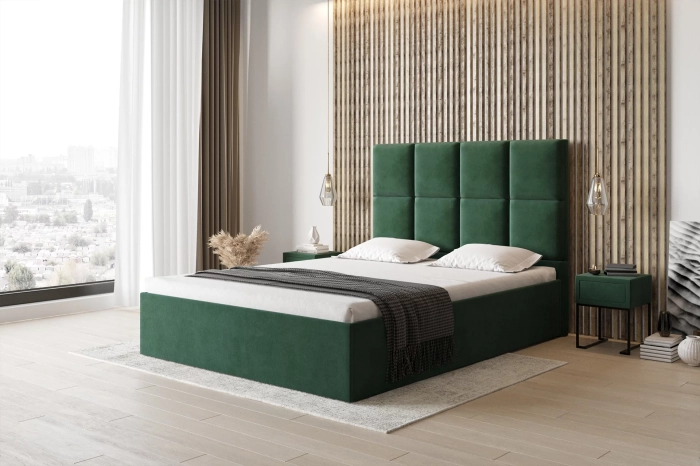 Zagłówek tapicerowany Z142 w zieleni wizualizacja