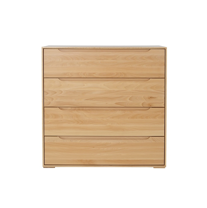 Komoda bukowa KD424 naturalny wizualizacja