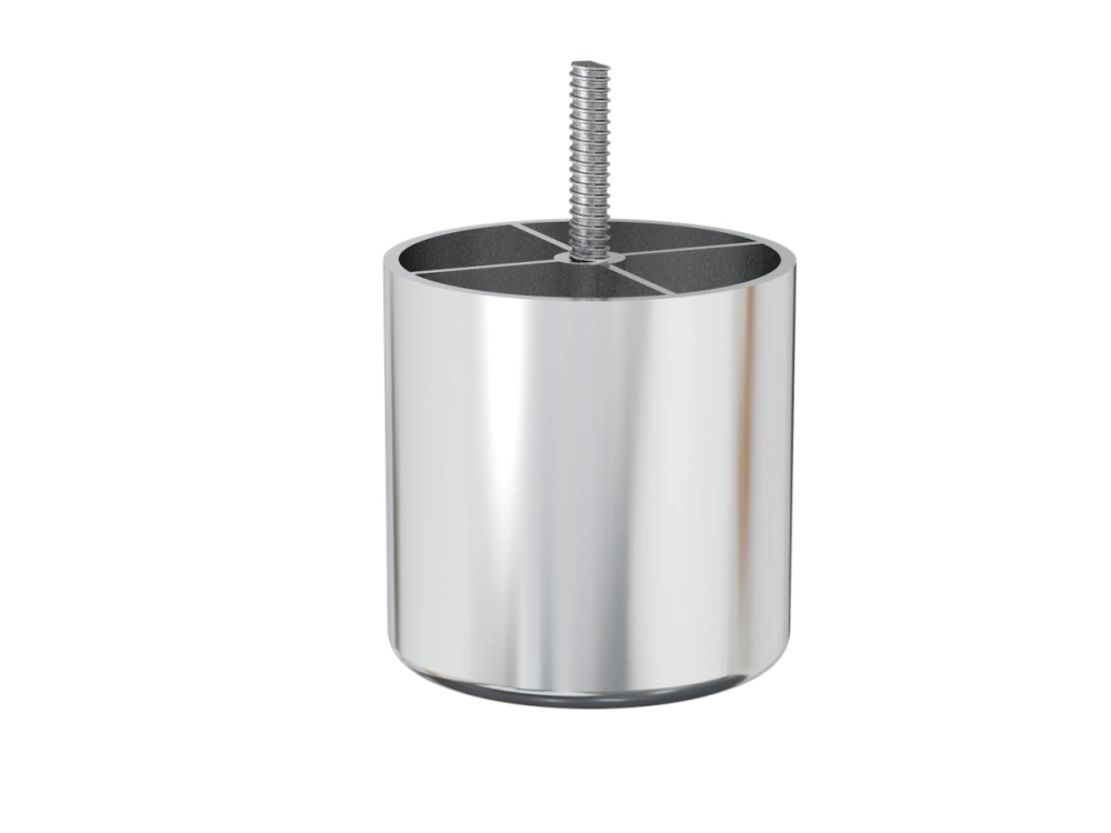 Noga do łóżek multisystem srebrna plastikowa