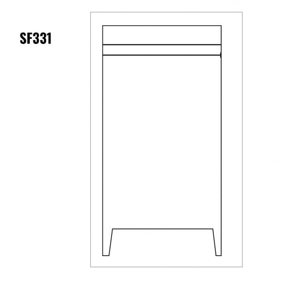 Szafa dębowa SF331 rysunek techniczny