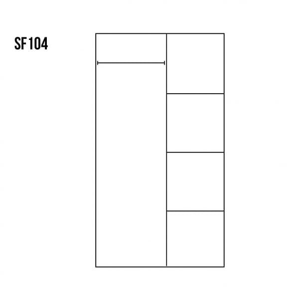 Szafa sosnowa SF104 rysunek techniczny