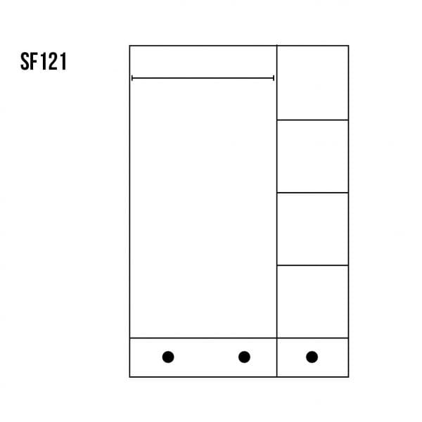 Szafa sosnowa SF121 rysunek techniczny