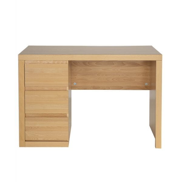 Biurko bukowe BR401 naturalny wizualizacja