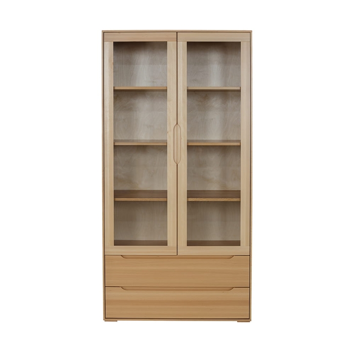 Witryna bukowa KW421 naturalny wizualizacja