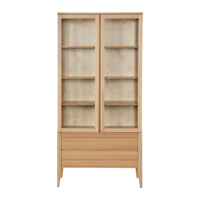 Witryna bukowa KW439 natural wizualiacja