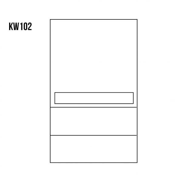 Witryna sosnowa KW102 rysunek techniczny