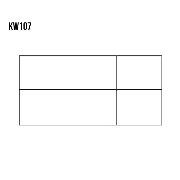 Witryna sosnowa KW107 rysunek techniczny