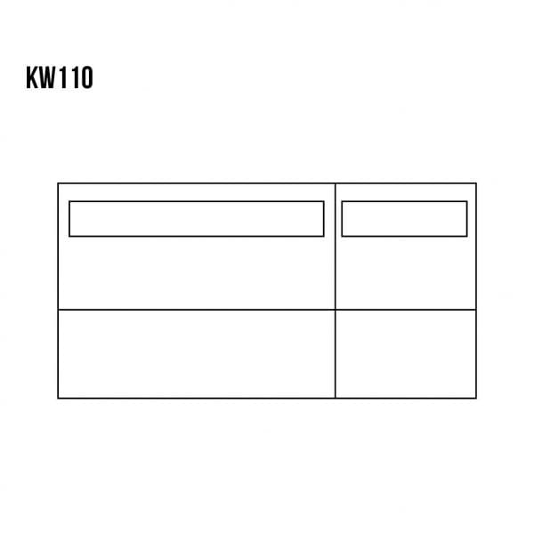 Witryna sosnowa KW110 rysunek techniczny
