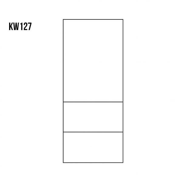 Witryna sosnowa KW127 rysunek techniczny