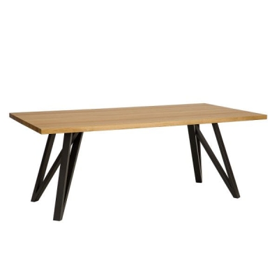 Stół metalowo – dębowy ST378