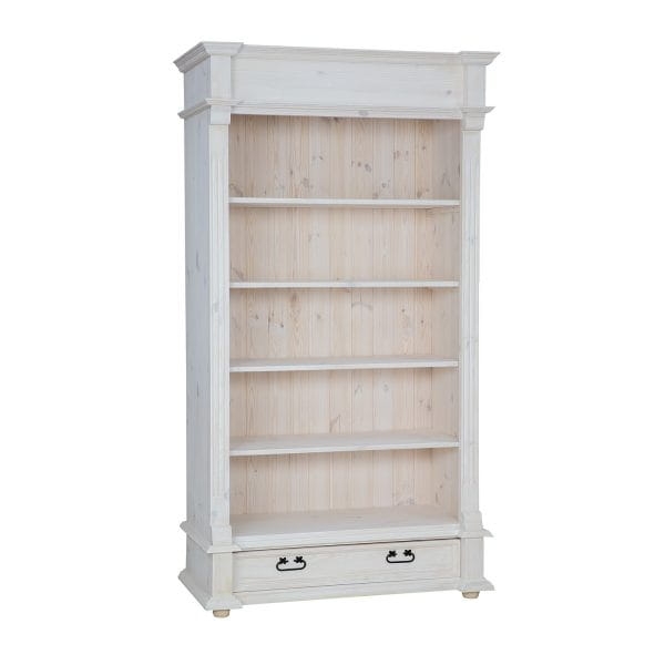 Regał sosnowy RG705 bielony wosk