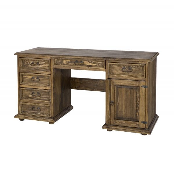 Biurko sosnowe BR702 brunatny wosk