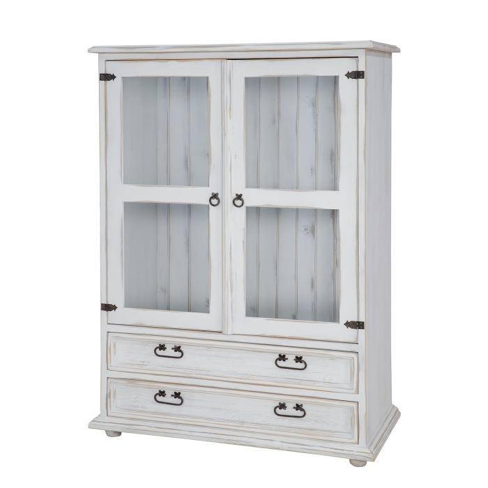 Komoda sosnowa KD703 antyczna biel