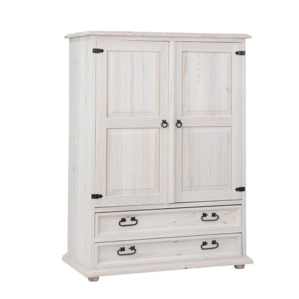 Komoda sosnowa KD704 bielony wosk prezentacja