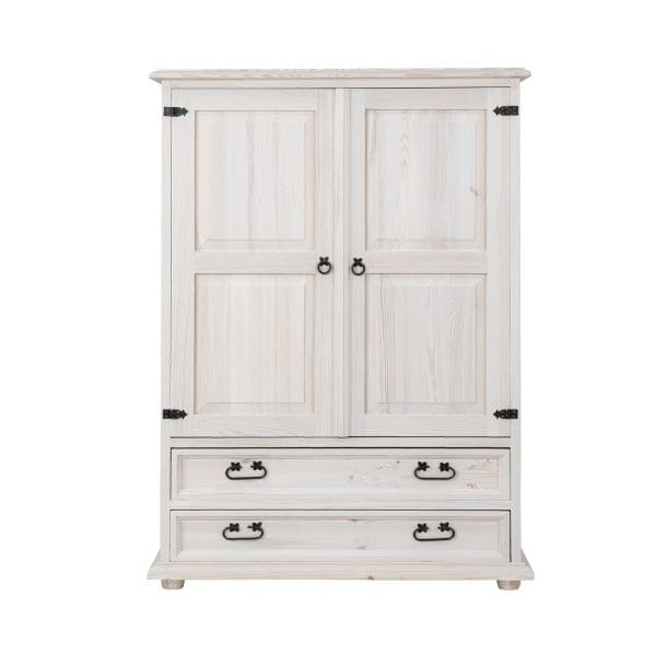 Komoda sosnowa KD704 bielony wosk wizualizacja
