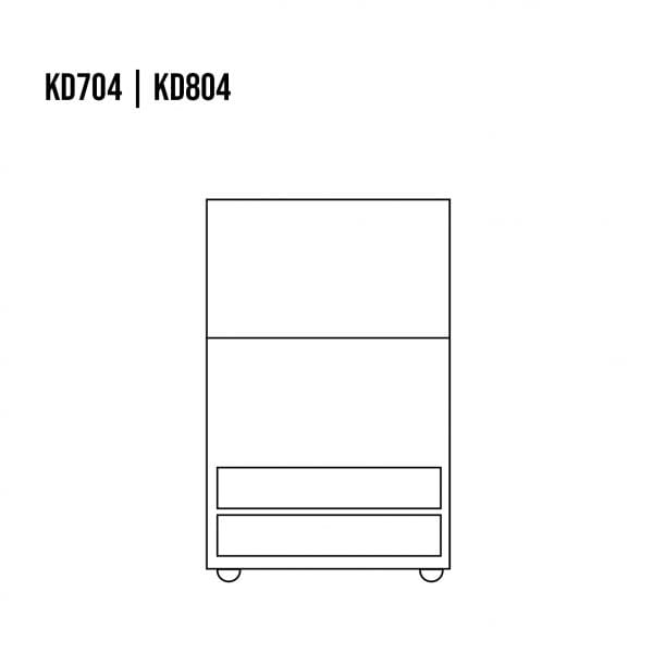 Komoda sosnowa KD804 rysunek techniczny