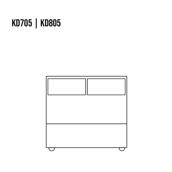 Komoda sosnowa KD805 rysunek techniczny
