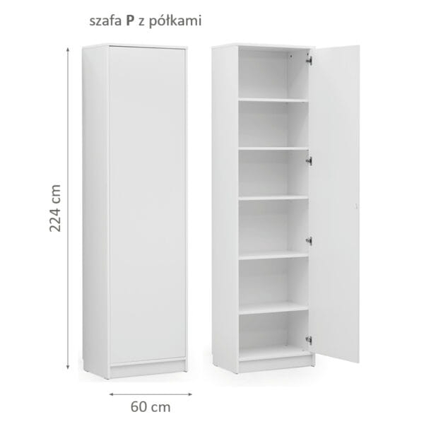 Szafa BASIC z półkami 60 wumiary