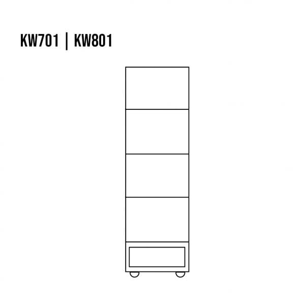 Witryna sosnowa KW701 LEWA rysunek techniczny