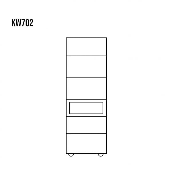 Witryna sosnowa KW702 PRAWA rysunek techniczny