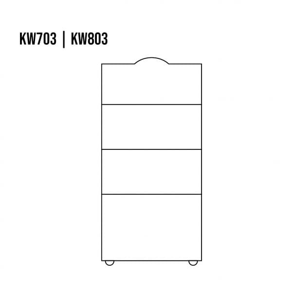 Witryna sosnowa KW703 rysunek techniczny