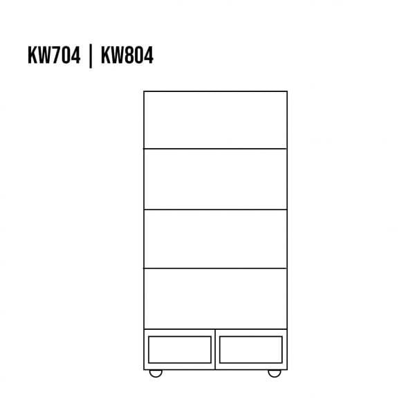 Witryna sosnowa KW704 rysunek techniczny