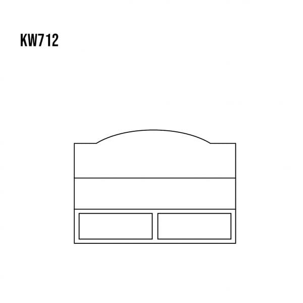 Witryna sosnowa KW712 rysunek techniczny