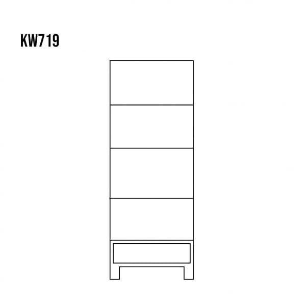 Witryna sosnowa KW719 rysunek techniczny