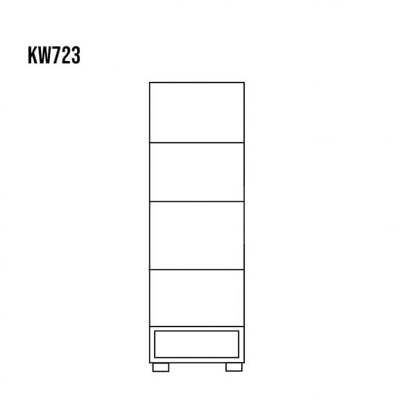 Witryna sosnowa KW723 rysunek techniczny