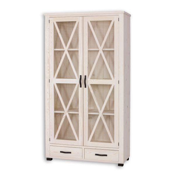 Witryna sosnowa KW724 bielony wosk