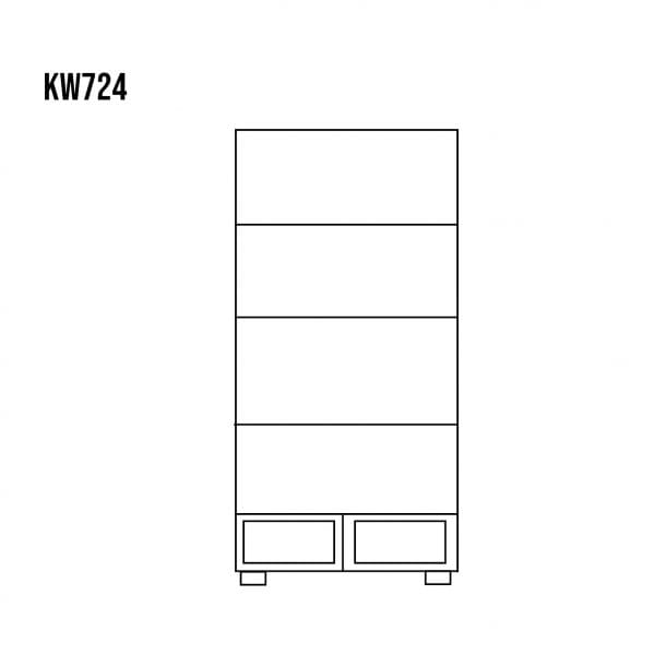 Witryna sosnowa KW724 rysunek techniczny