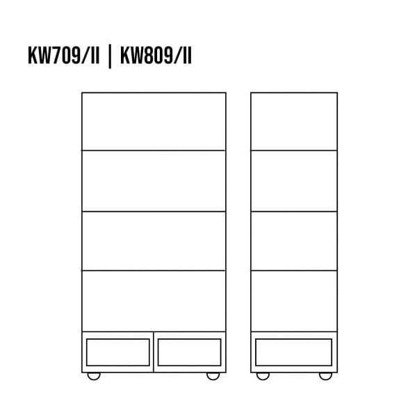 Witryna sosnowa KW809 II rysunek techniczny