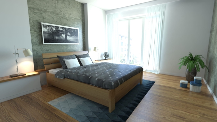 Łóżko Drewniane Halden