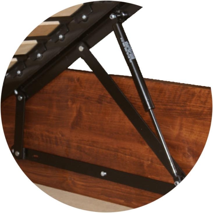 Łóżko Drewniane Kiruna Plus siłowniki