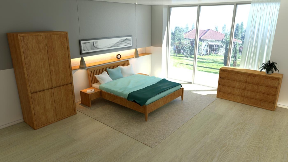 Łóżko drewniane Glamour