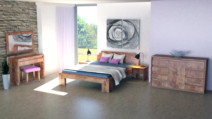 Łóżko drewniane Falun