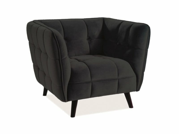 Fotel Castello Velvet 1 czarny