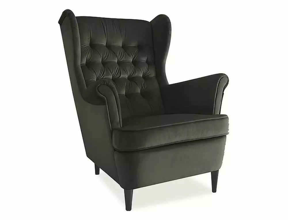 Fotel Harry Velvet czarny