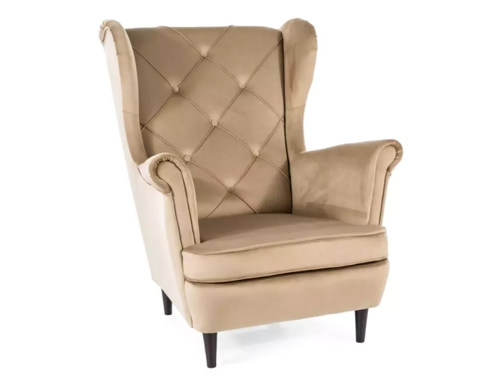 Fotel Lady Velvet beżowy