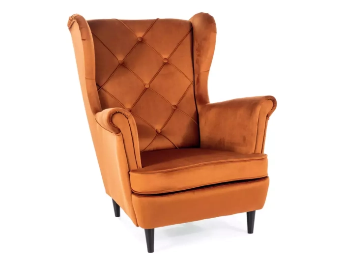 Fotel Lady Velvet cynamonowy