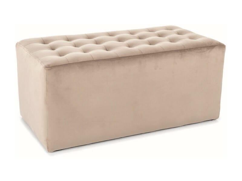 Pufa Lori 2 Velvet ciemny beżowy