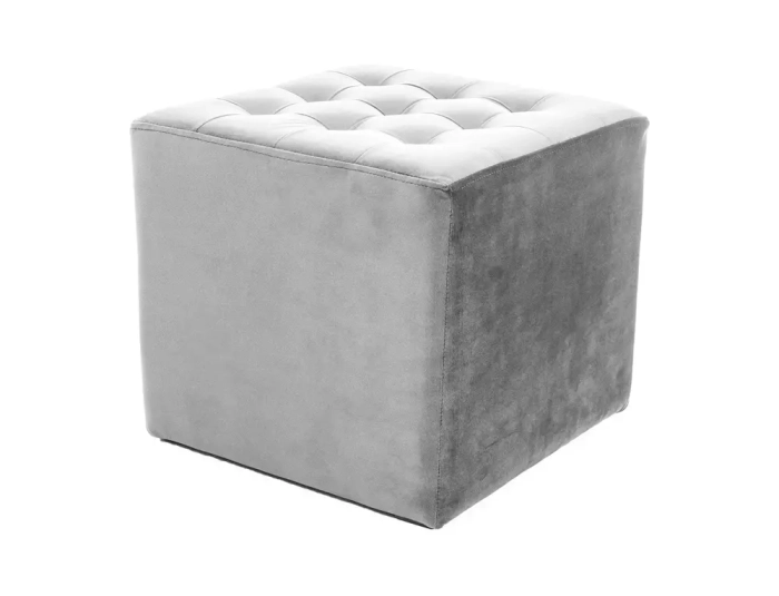 Pufa Lori Velvet jasny szary