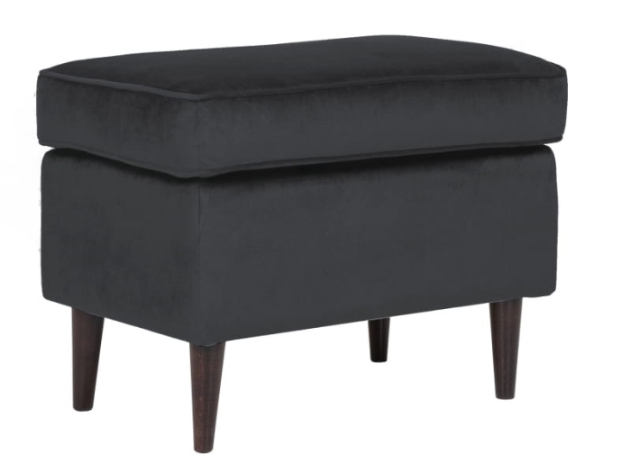 Podnóżek Ron Velvet czarny