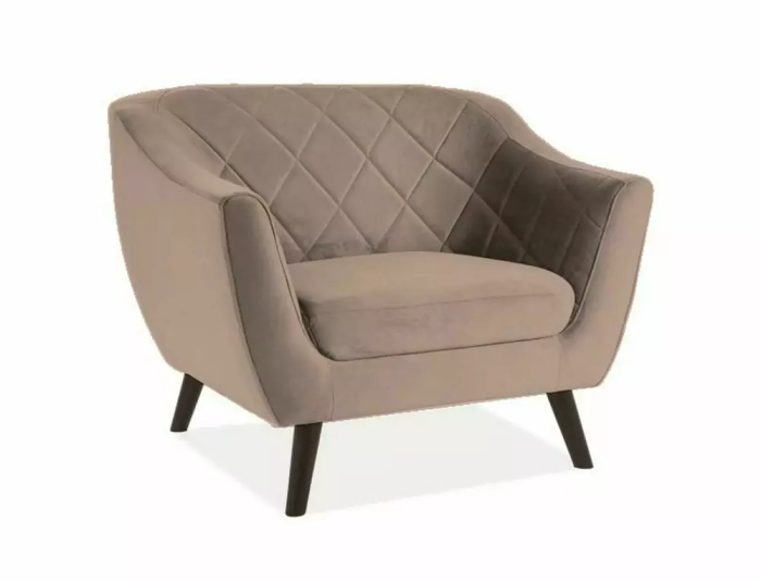 Fotel Molly 1 Velvet ciemny beżowy